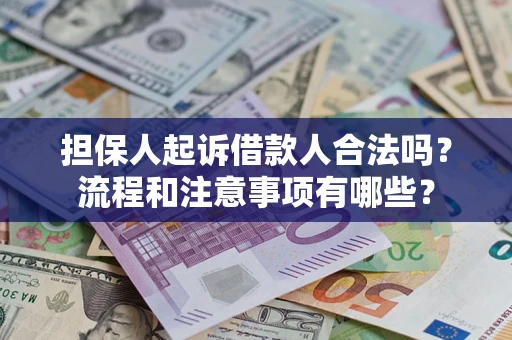 武汉担保人起诉借款人合法吗？流程和注意事项有哪些？