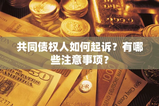 武汉共同债权人如何起诉？有哪些注意事项？