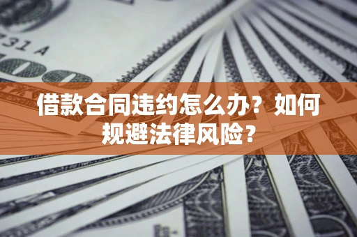 武汉借款合同违约怎么办？如何规避法律风险？